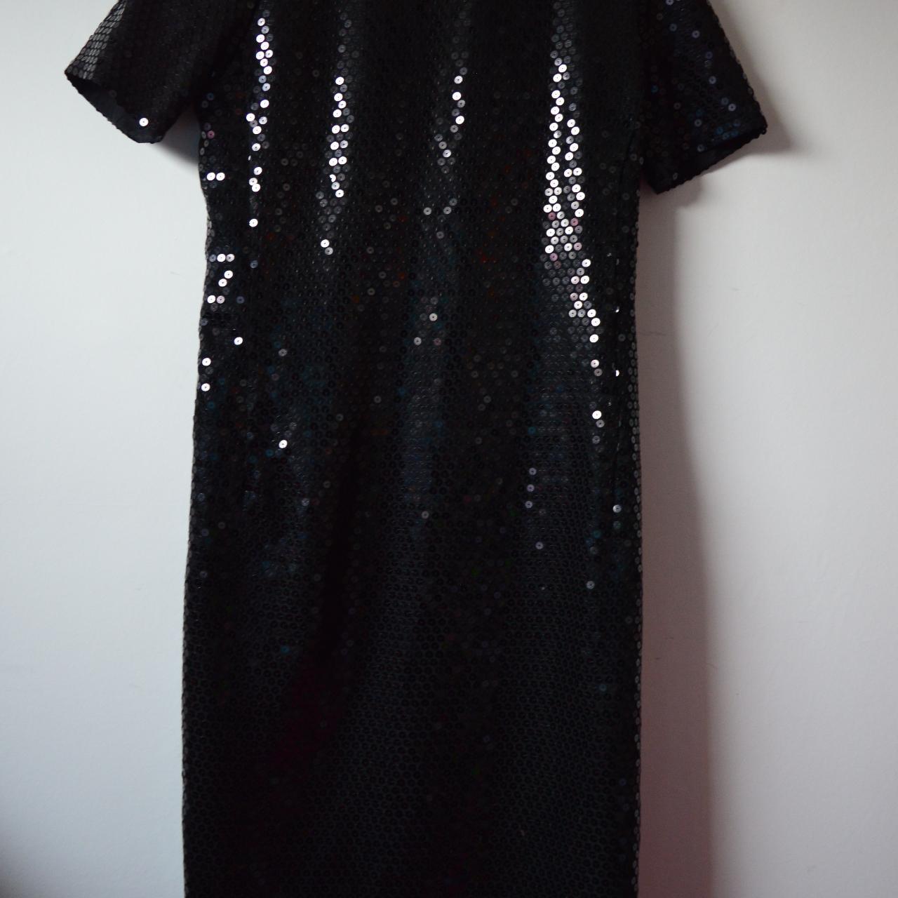 Vintage, retro, original Jaeger black sequin dress. ... - Depop