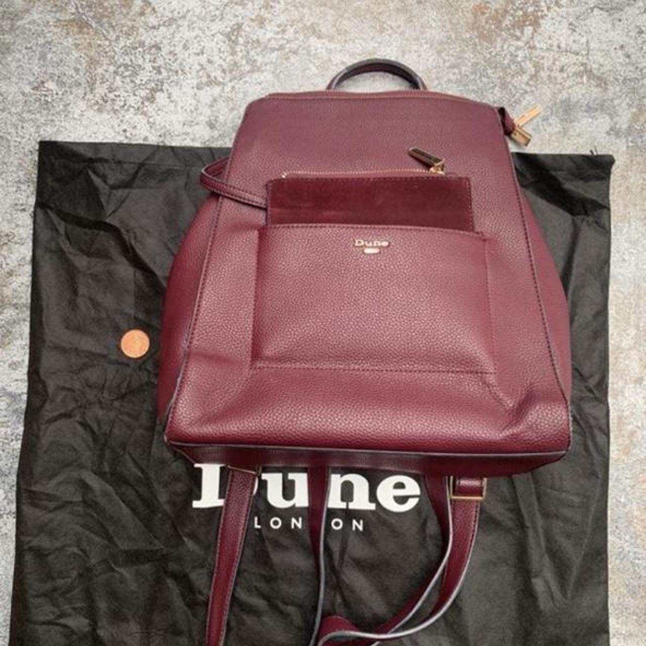 Burgundy dune backpack with small purse, has been... - Depop