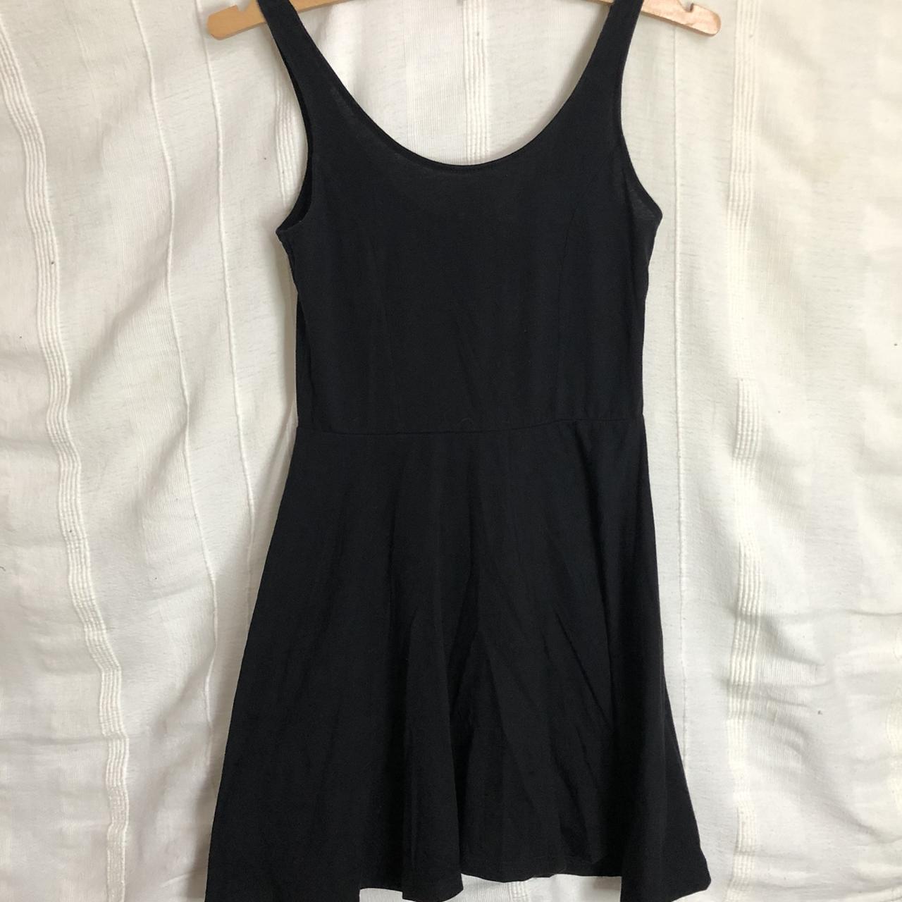 Simple black cotton dress. Size 8. Excellent... - Depop