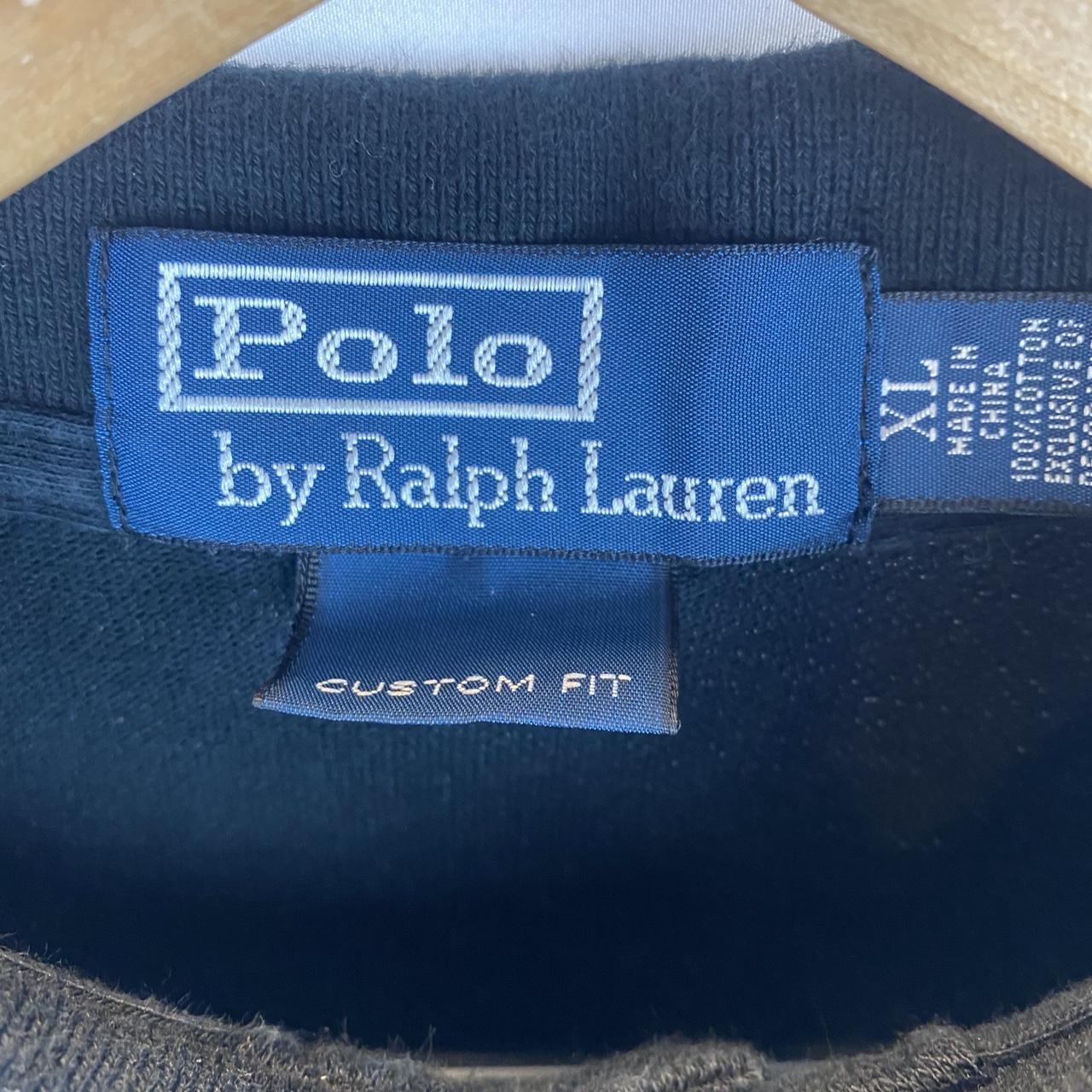 Vintage Ralph Lauren Polo Shirt Black Japan #3 Big... - Depop