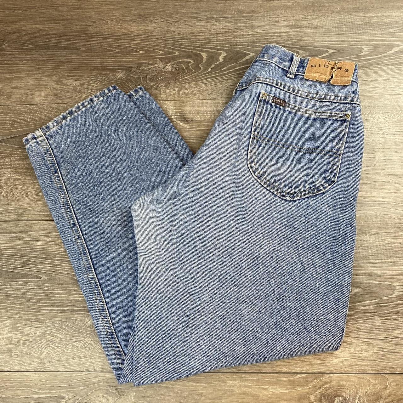Vintage 90s Riders Denim Jeans Pants Blue Washed... - Depop