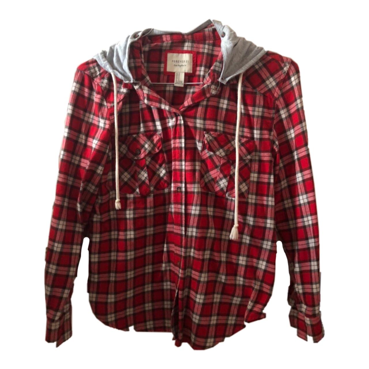 Hooded Flannel Shirt Hoodie is detachable with