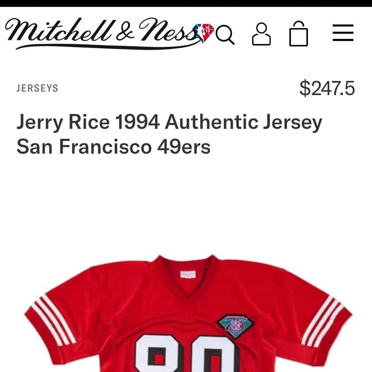 49ERS JERRY RICE 1994 THROWBACK MITCHELL AND NESS - Depop