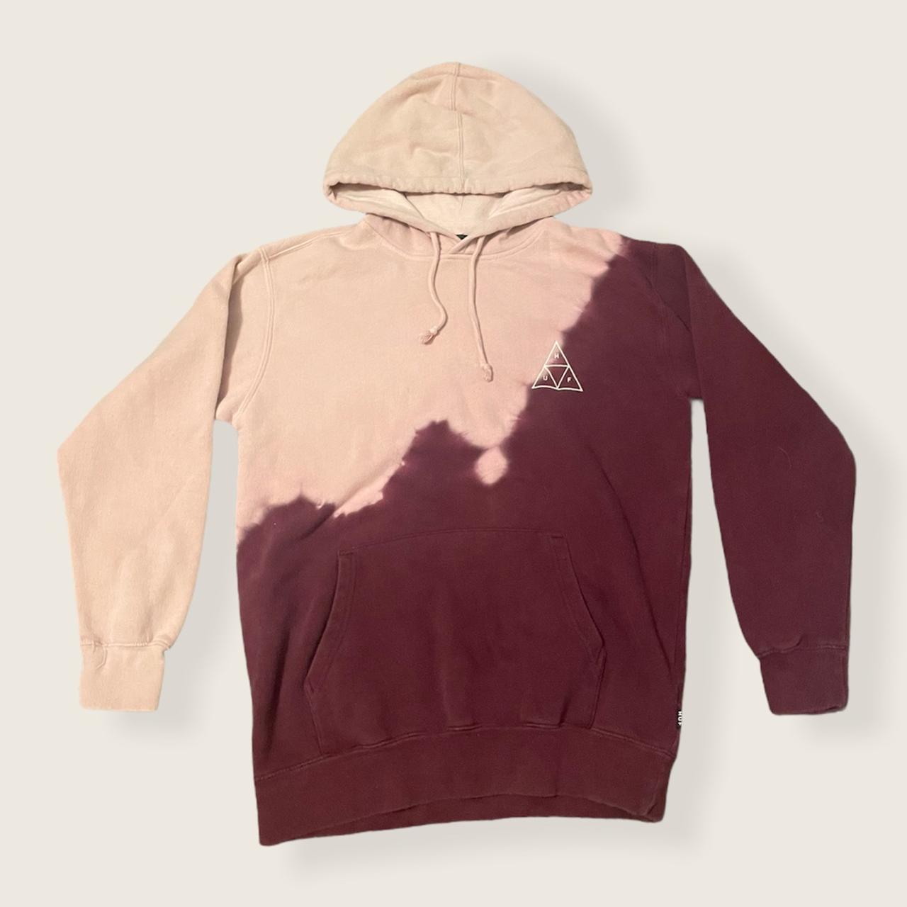 pink and burgundy HUF hoodie in great