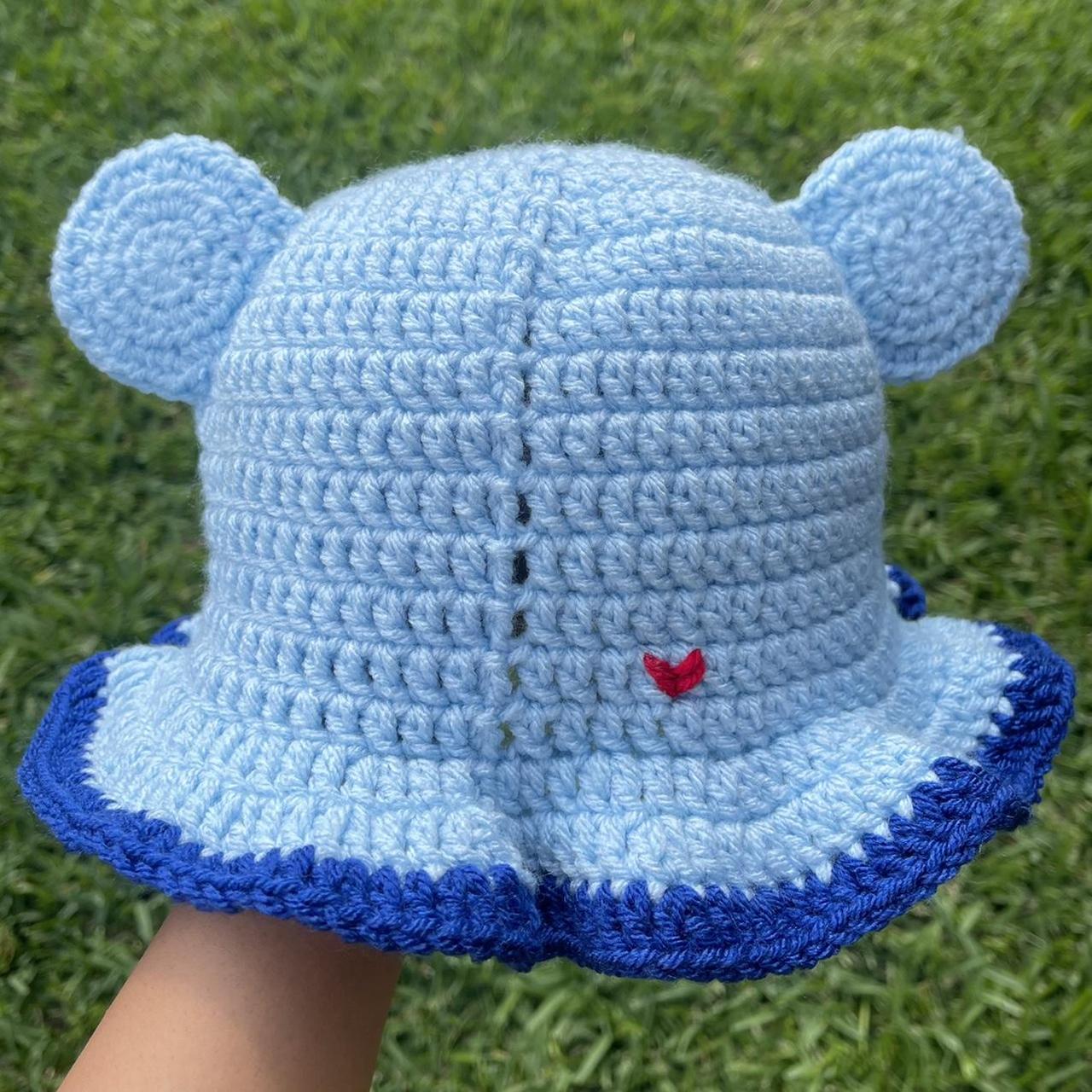 Care💙Bears Grumpy bear inspired crochet bucket... - Depop