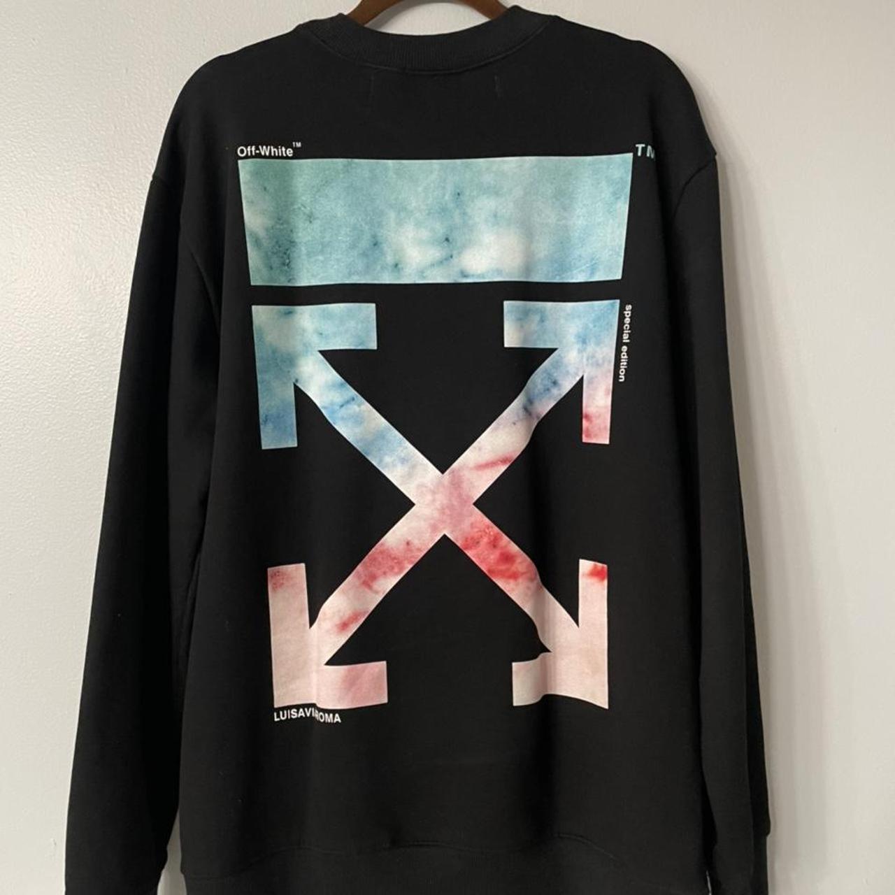 Off White F/W 2015 Diagonal stripe hoodie. Extremely | Depop