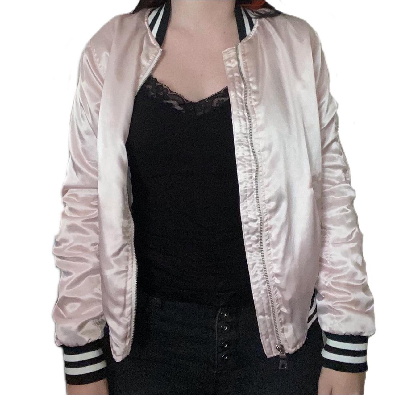 Light pink bomber outlet jacket