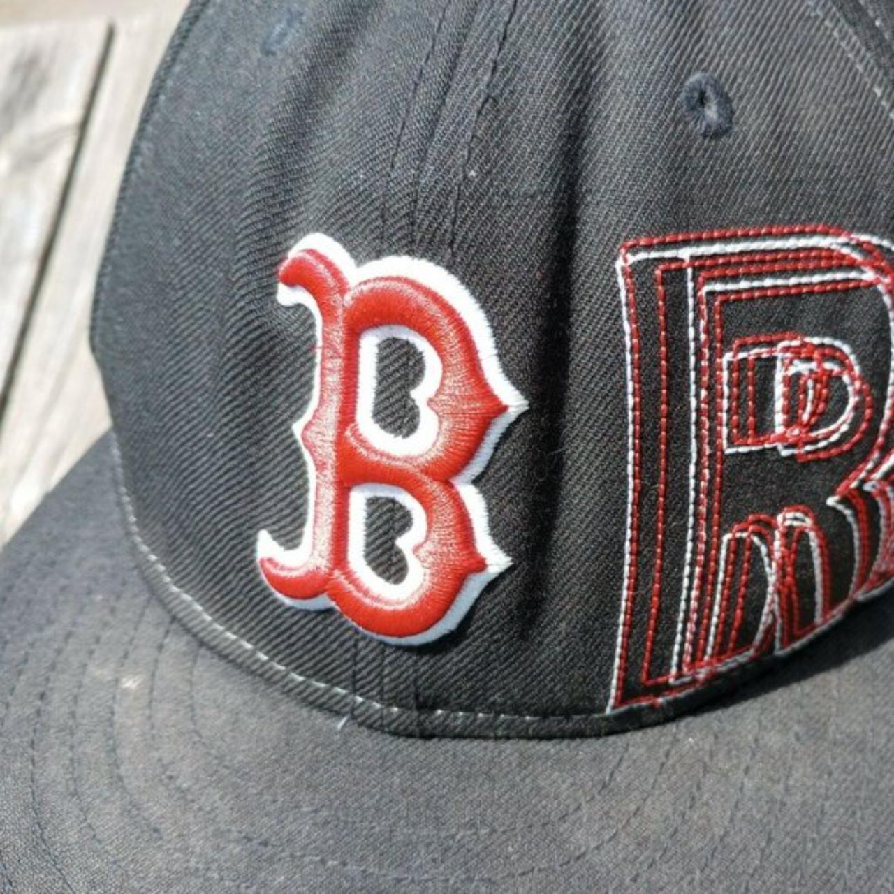 Boston Red Sox Baseball Cap Embroidered Black Non... Depop