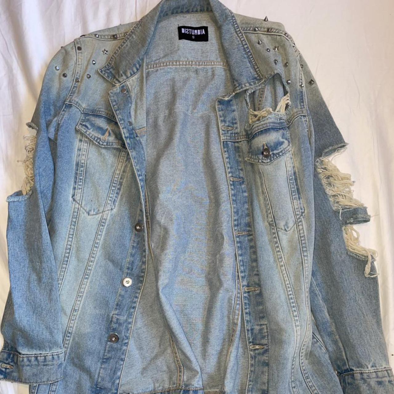 Disturbia denim jacket (size small)- only worn a few... - Depop