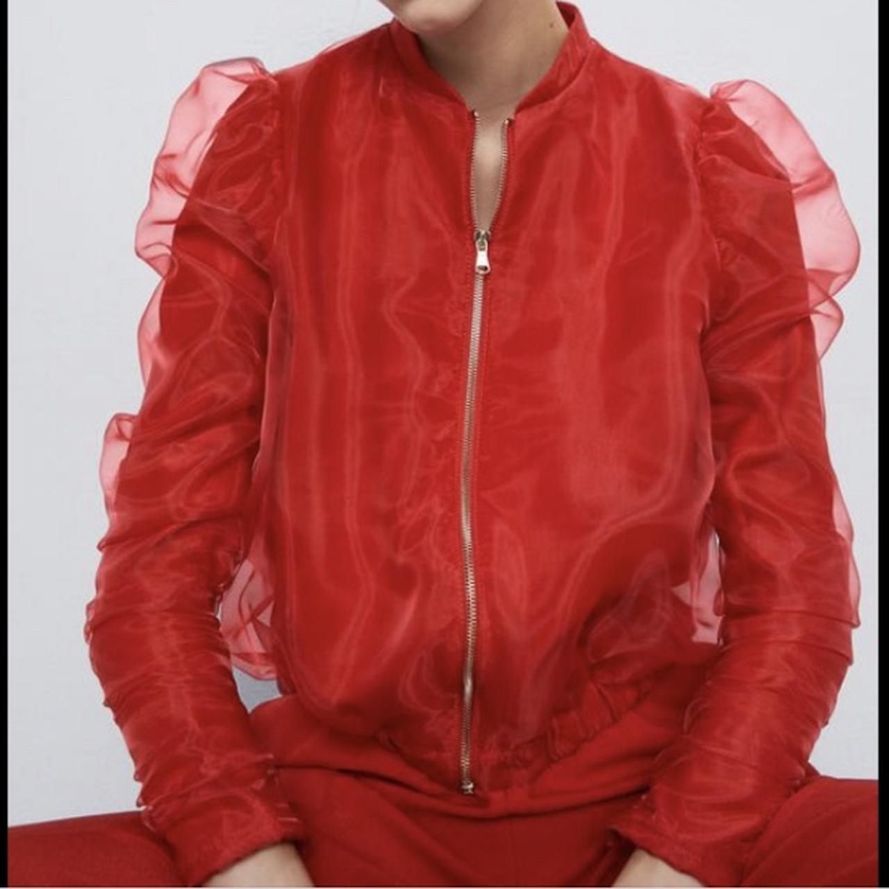 Bomber Jacket Zara Balloon Sleeve Jacket Zara Red Bomber Jacket