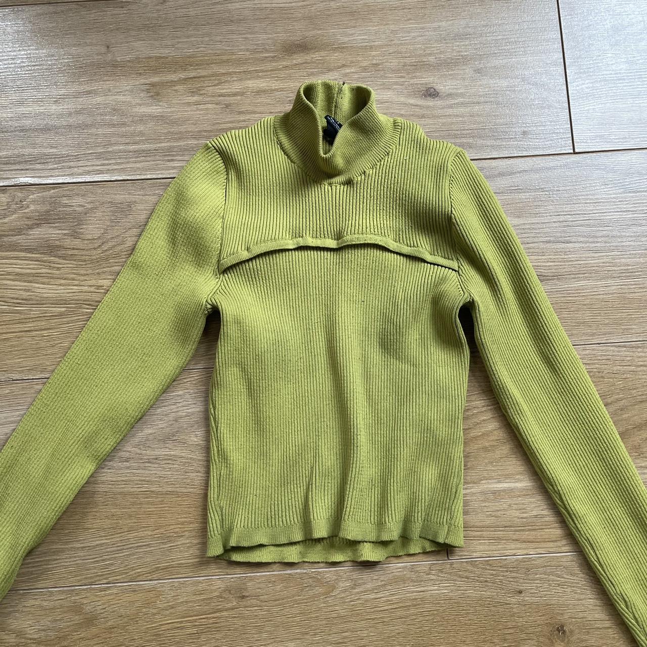 Lime green hotsell mock turtleneck