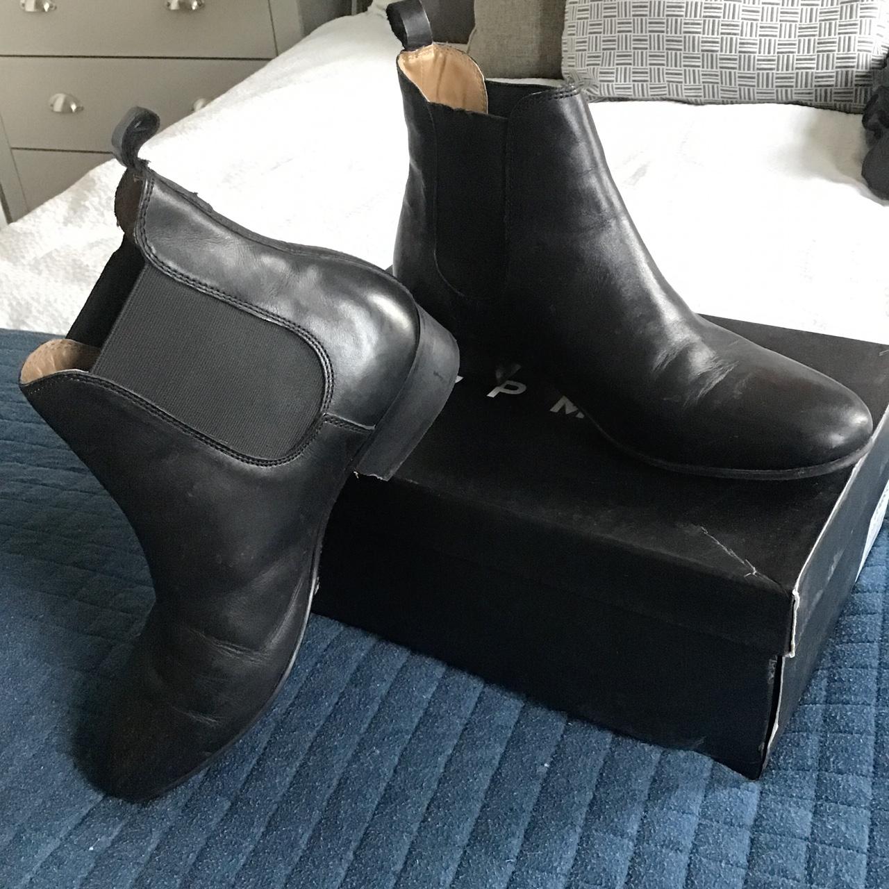 Topman Men’s Rein Chelsea Boots Black Leather Size... Depop