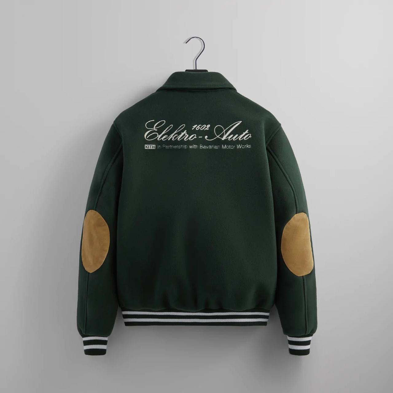 Kith BMW Collared Varsity Jacket Green Size... Depop