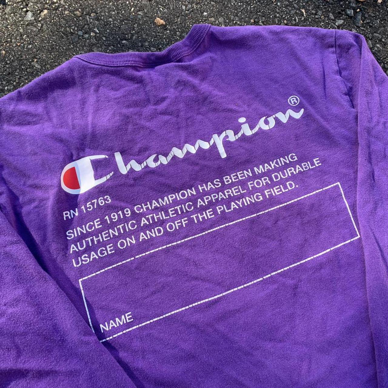 Champion Women's Purple and White T-shirt (4)