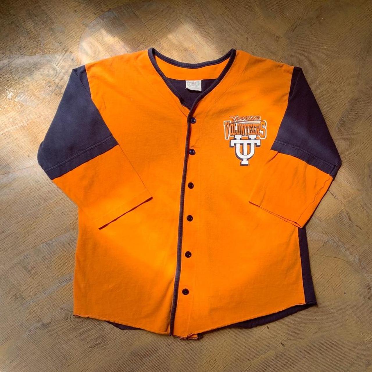 Vintage tennessee volunteers baseball jersey c c depop