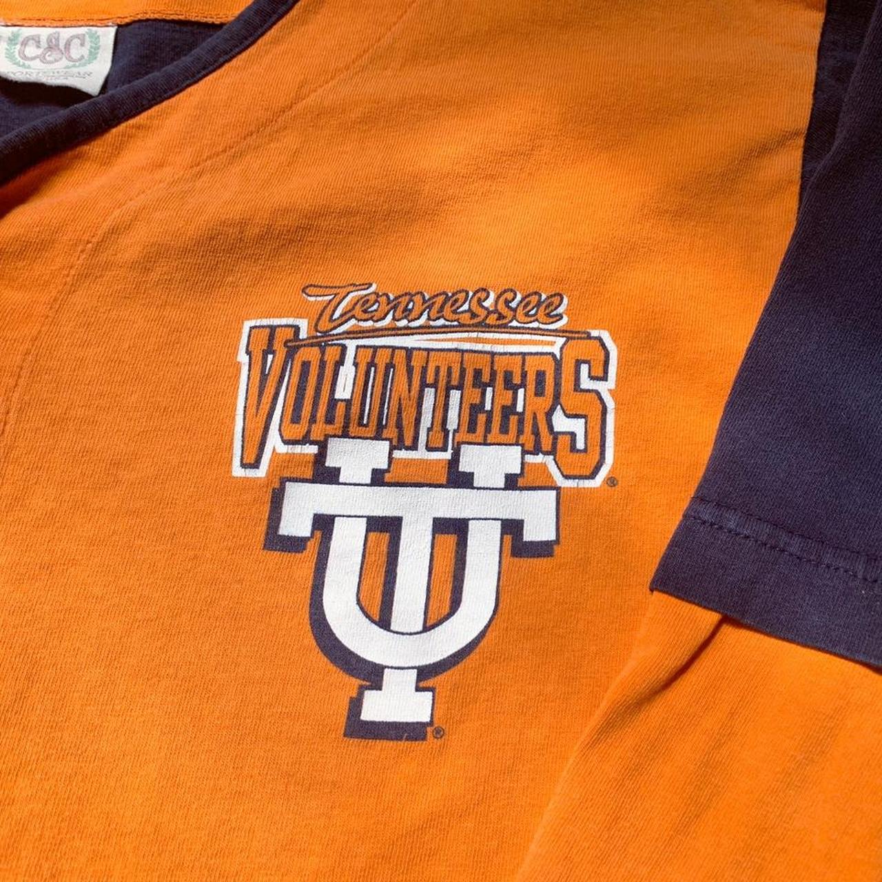 Vintage tennessee volunteers baseball jersey c c depop
