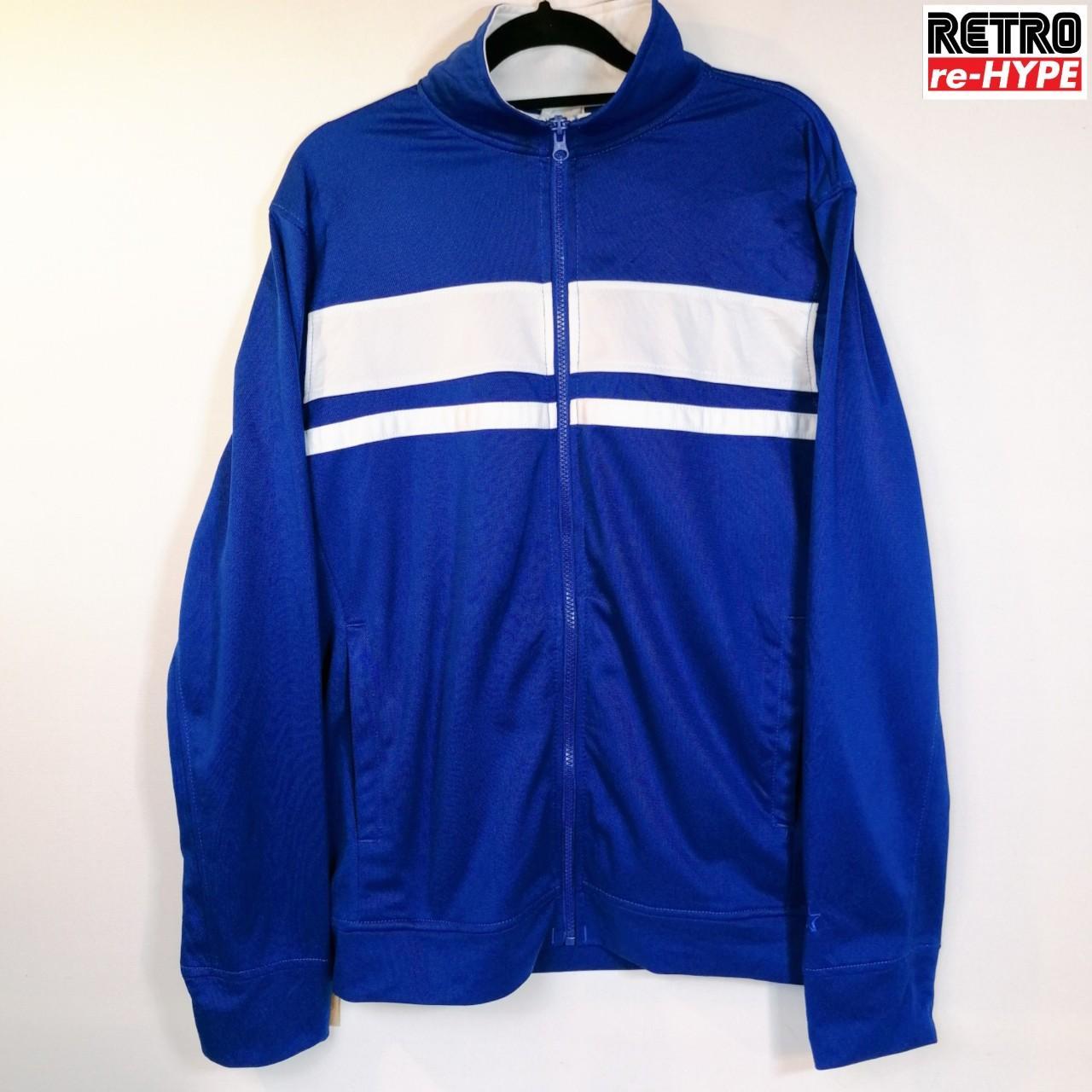 Starter Men's Blue and White Jacket | Depop