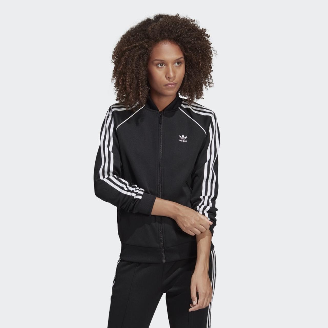 adidas Originals track jacket black, size small,... - Depop