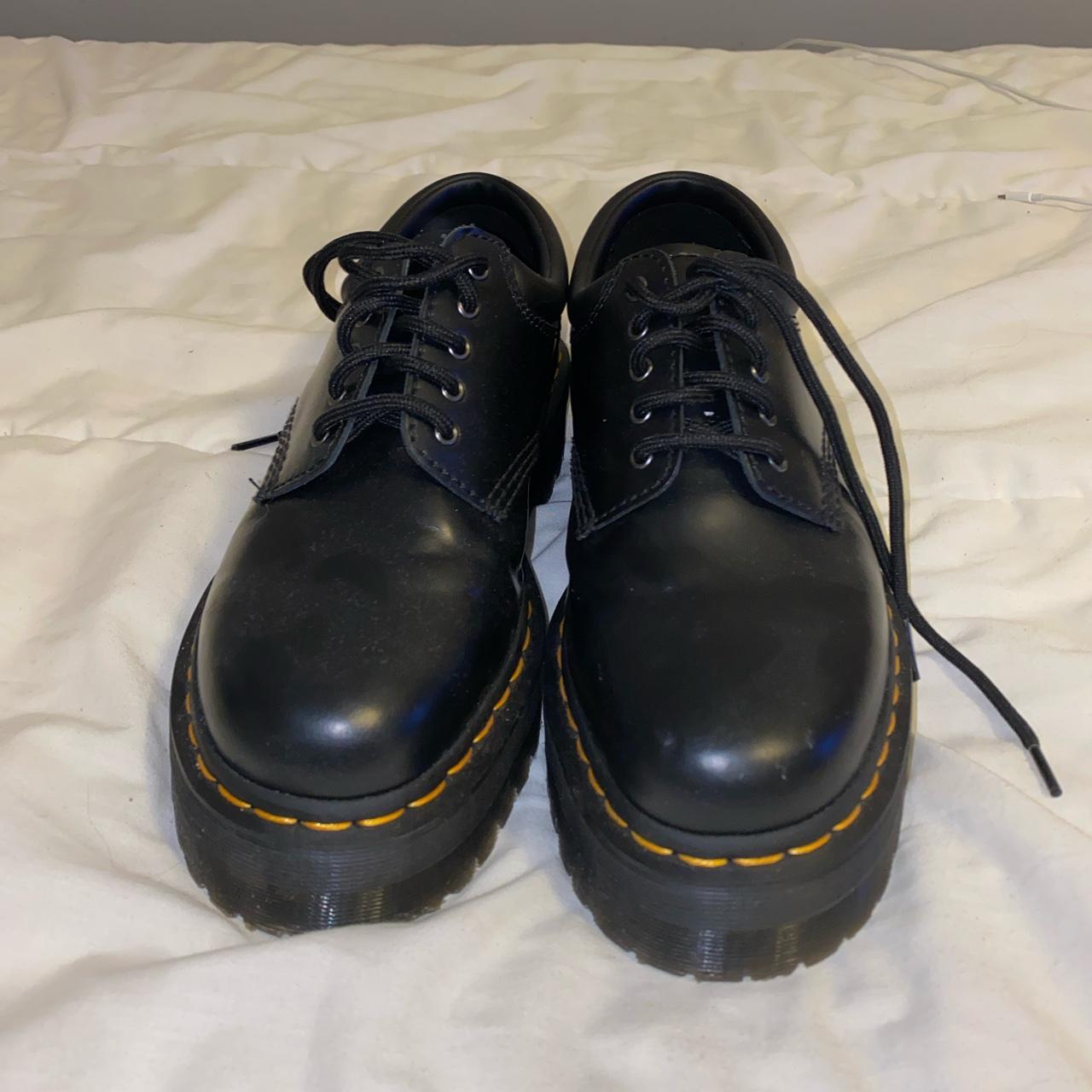 Doc Martens 8053 Leather Platform Casual Shoes Size... - Depop