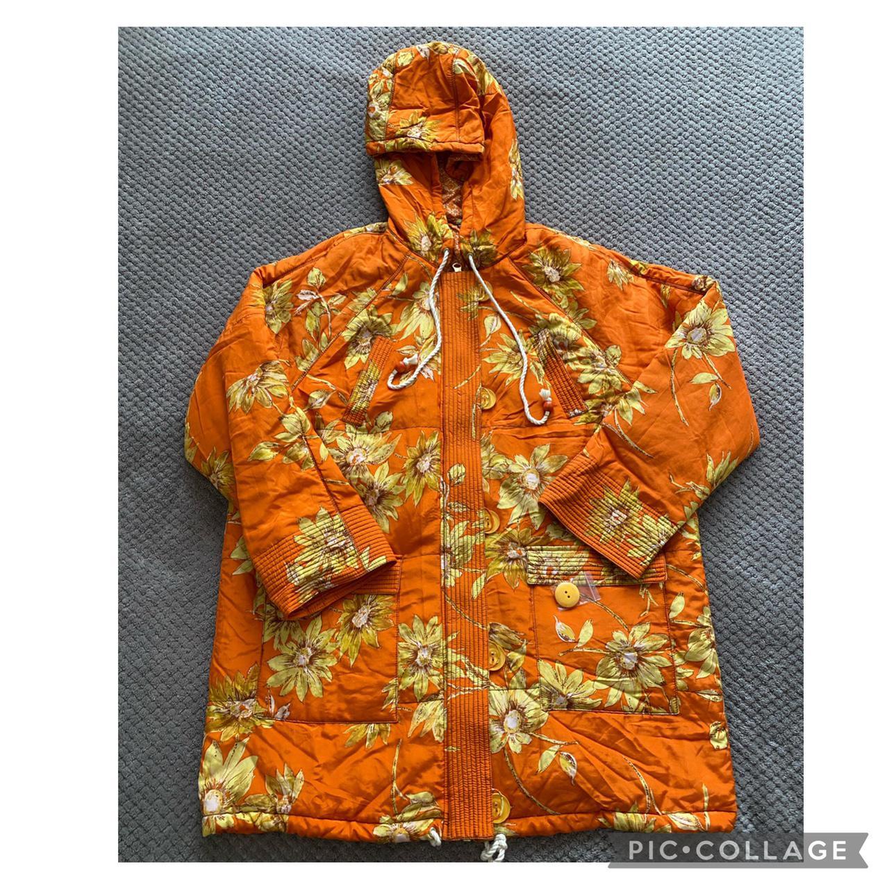 orange floral jacket