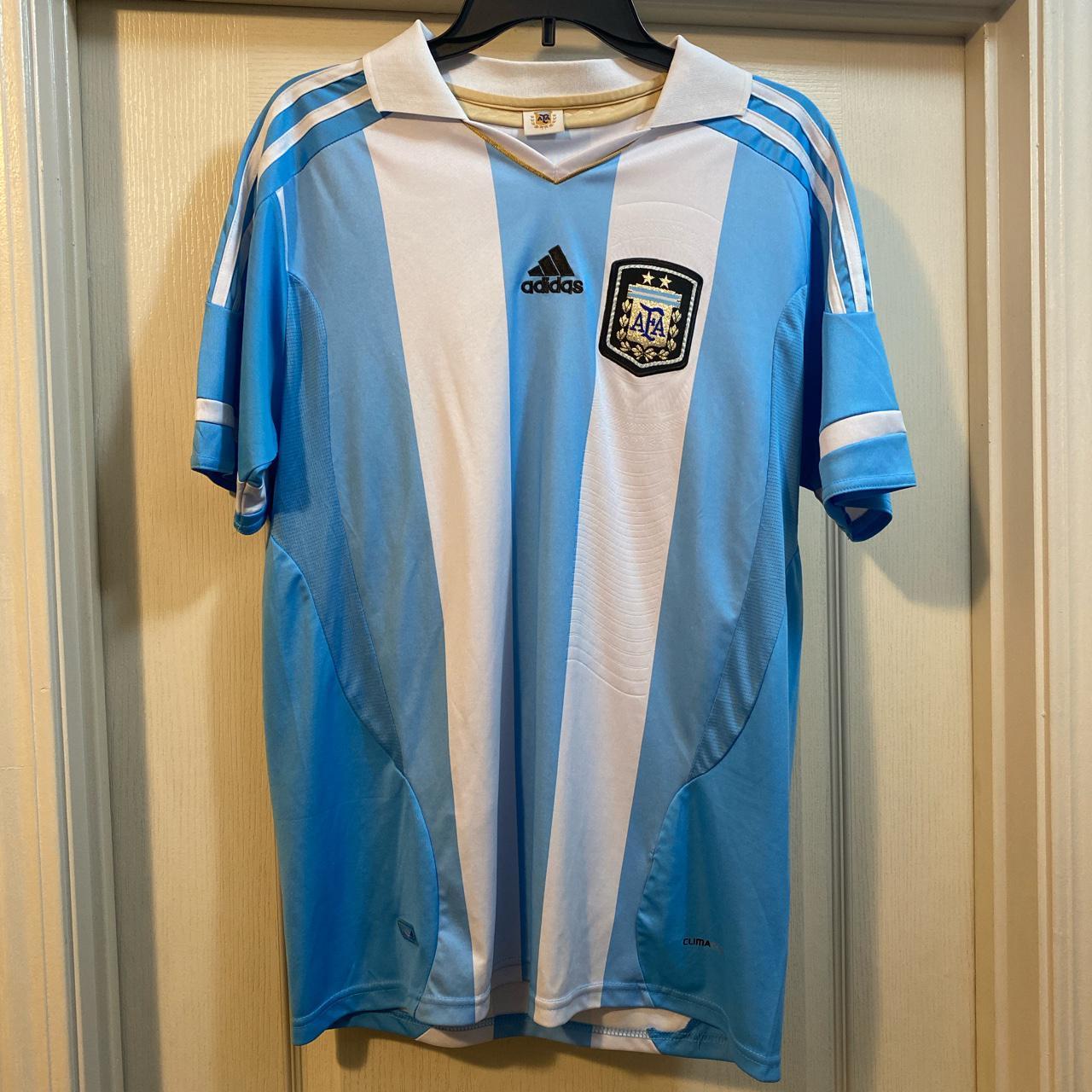 Leo Messi Jersey Adidas Argentina Blue White Size - Depop