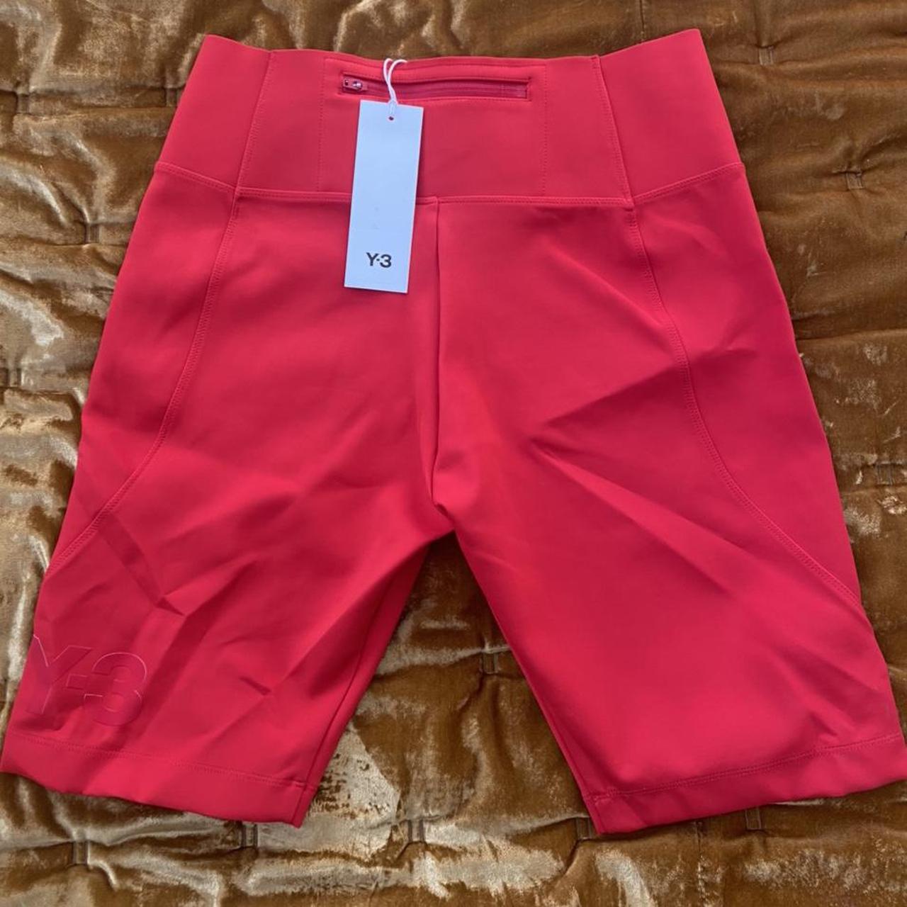 red adidas biker shorts
