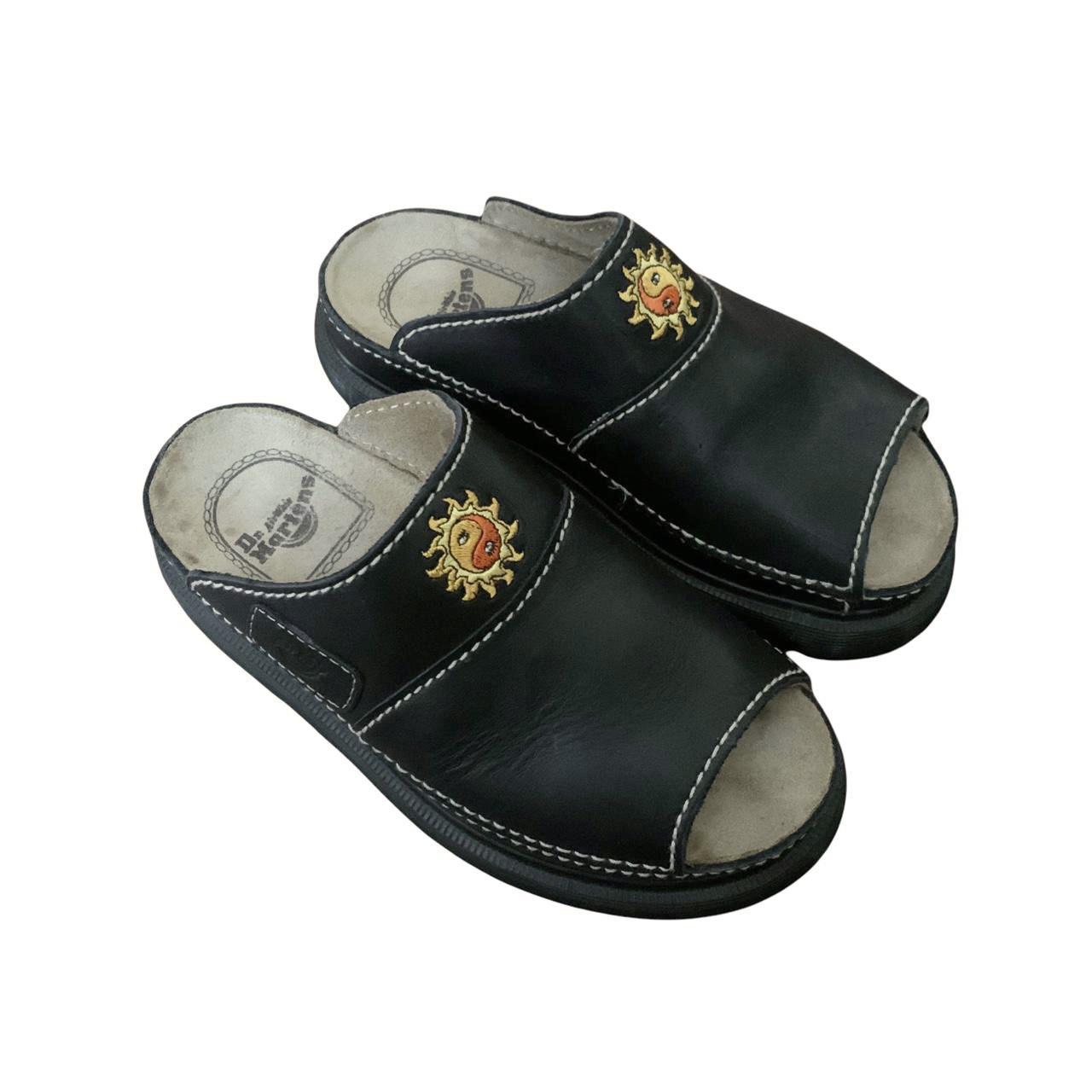 RARE vintage 90s dr. martens platform sandals w/ yin - Depop