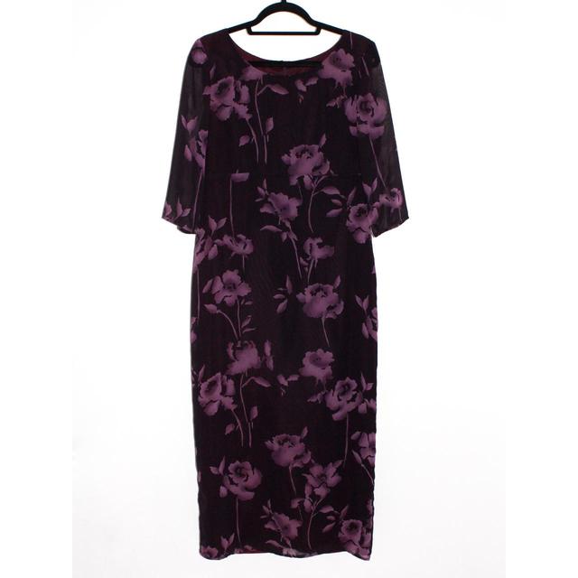 Women's Purple and Burgundy Dress | Depop