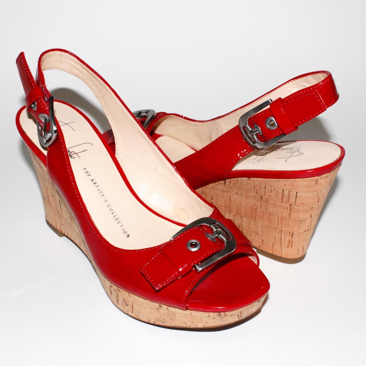 franco sarto red sandals