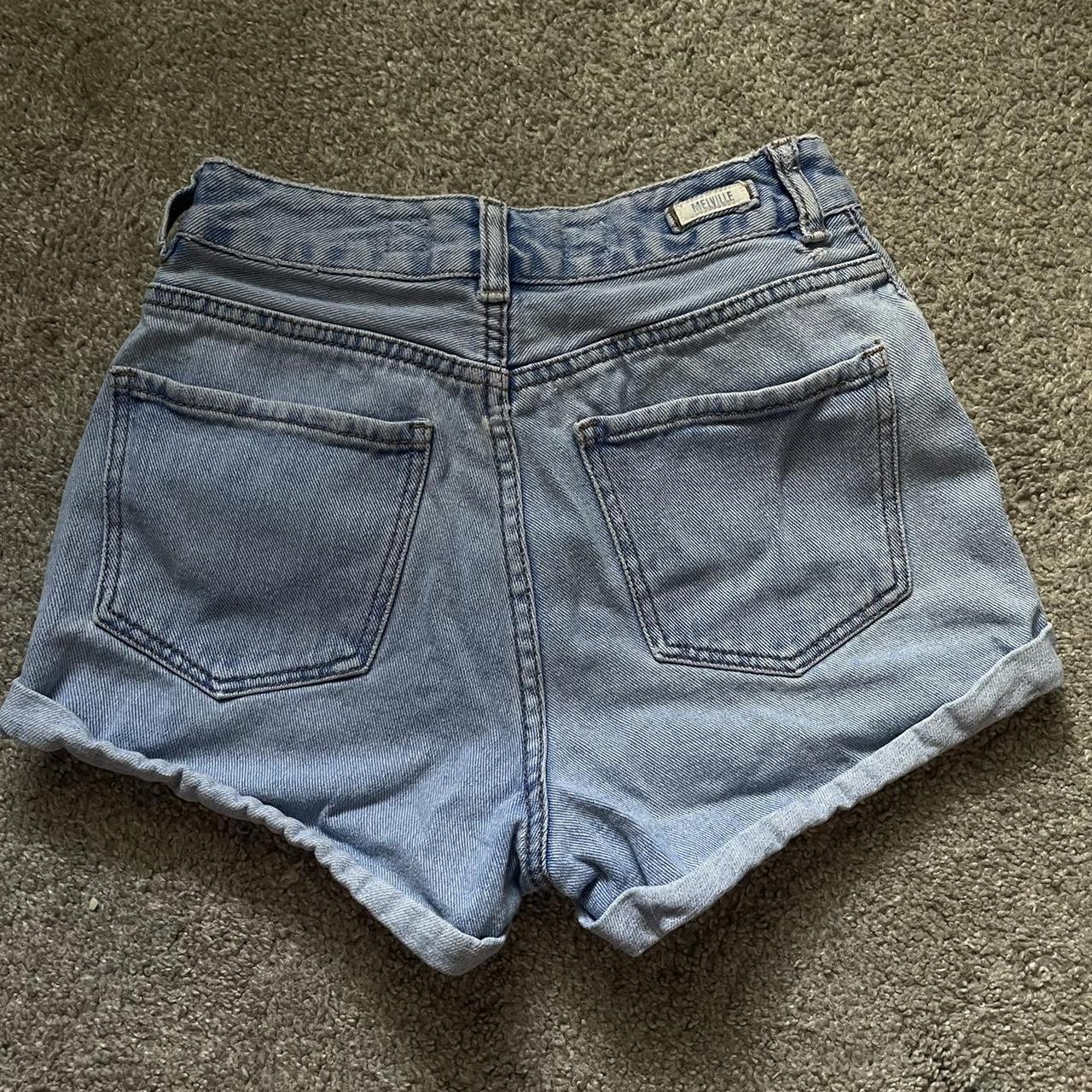 Brandy Melville denim shorts. Size 24” and has... Depop