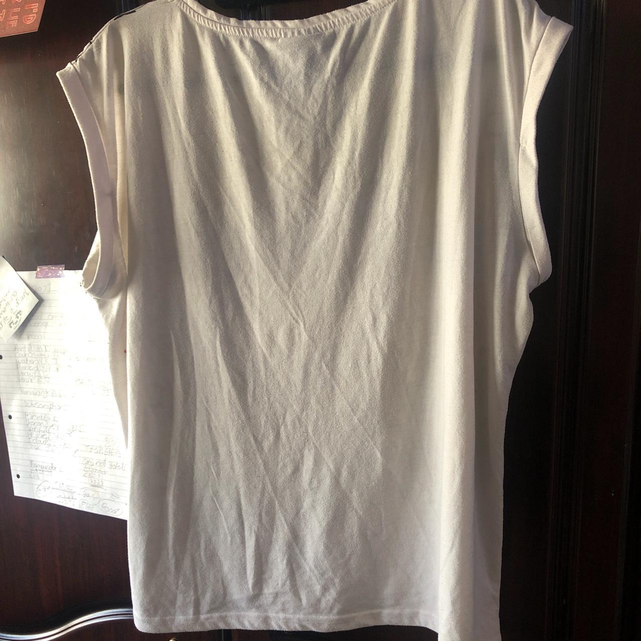 Primark Women's White and Yellow T-shirt | Depop