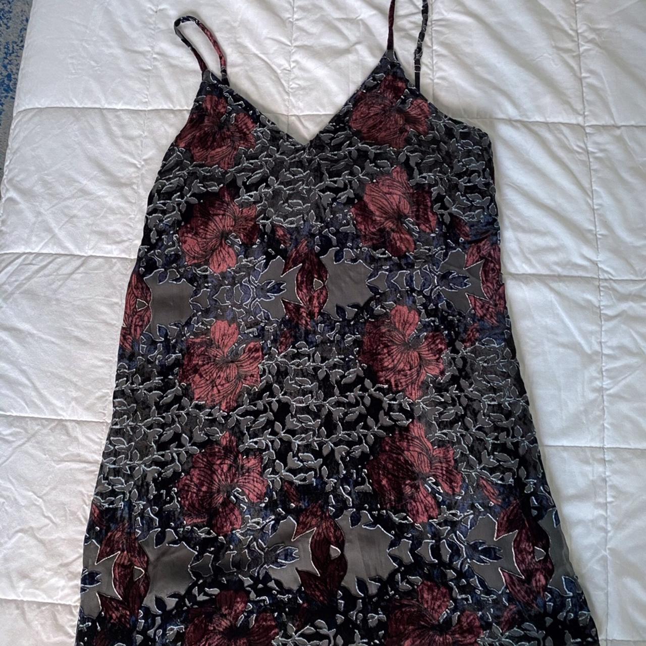 Abercrombie & Fitch Women's Black And Burgundy Dress | Depop