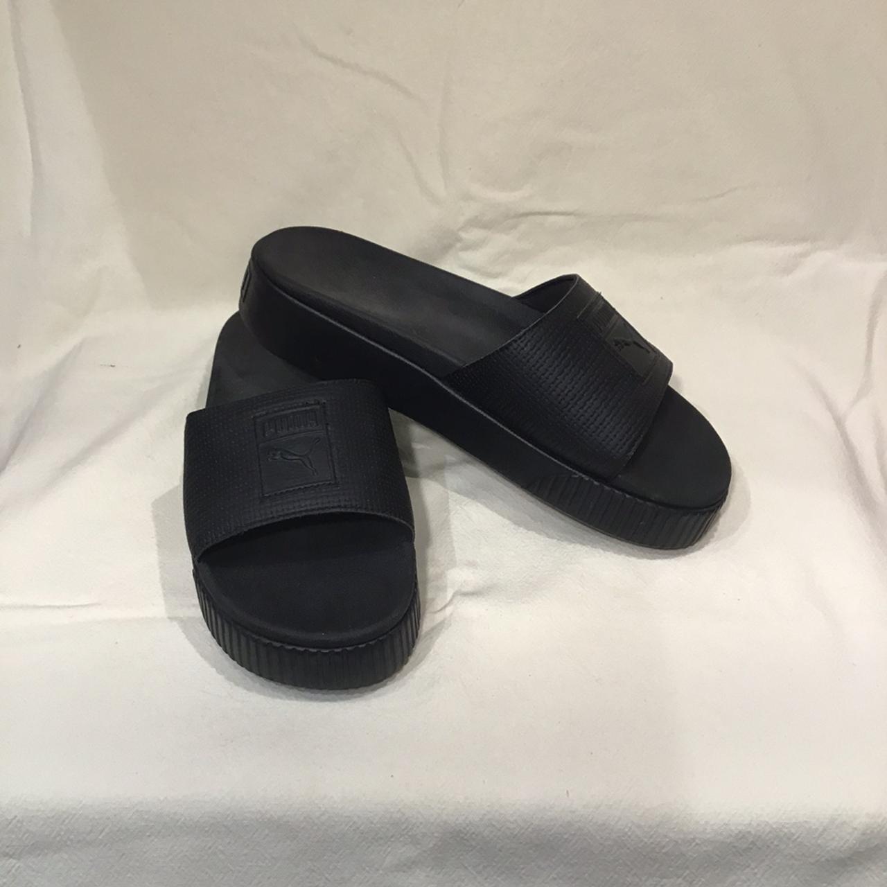 Puma slides black size hot sale 7