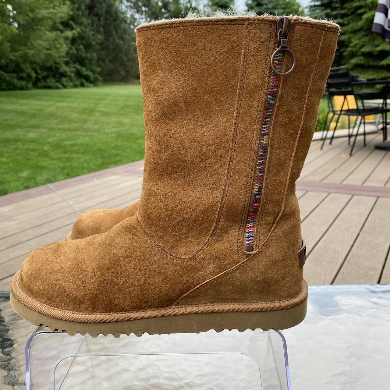 ugg boots with rainbow zipper