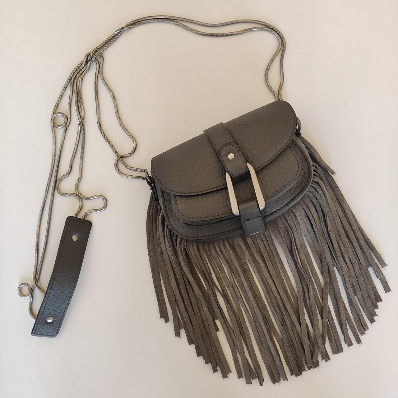 Silver hot sale fringe bag