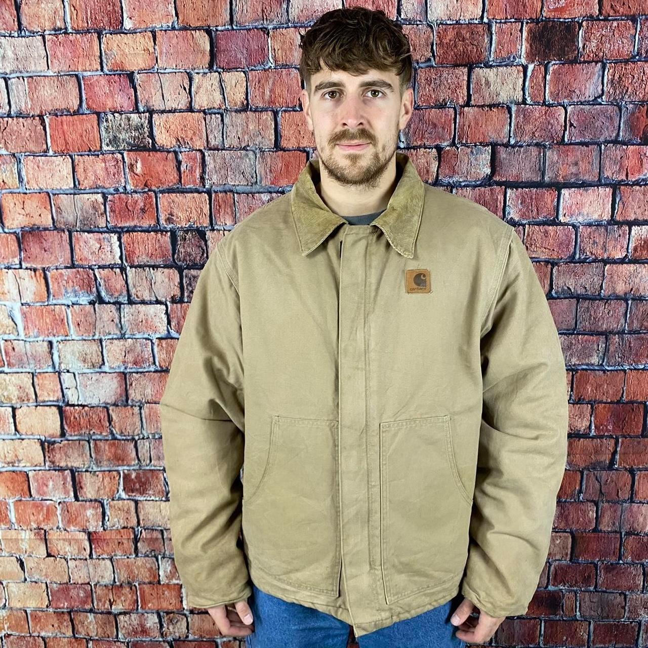 Carhartt traditional jacket in faded... Depop