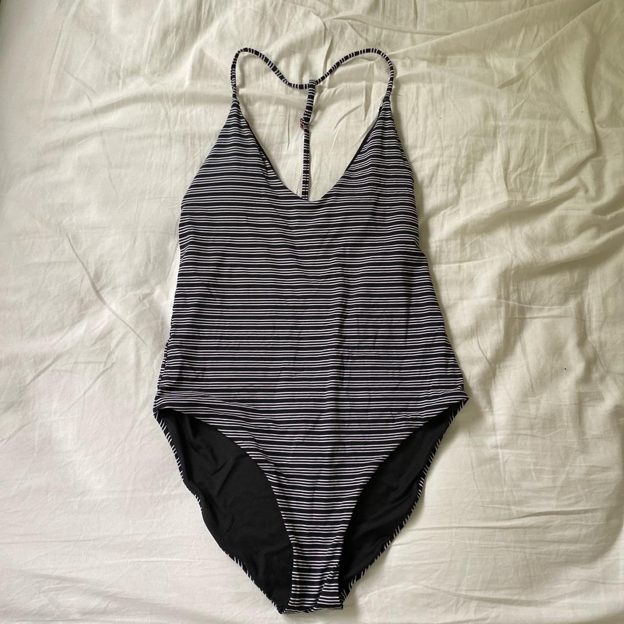 🩱 striped full piece swimsuit 🩱 from COTTON ON... - Depop