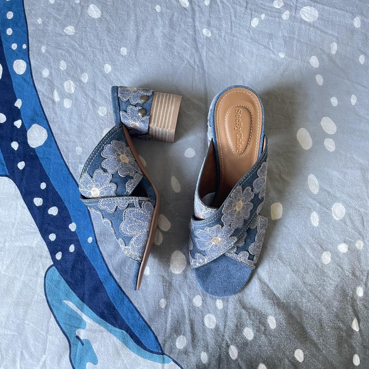 See by Chloé Women's Blue and Tan Sandals (2)