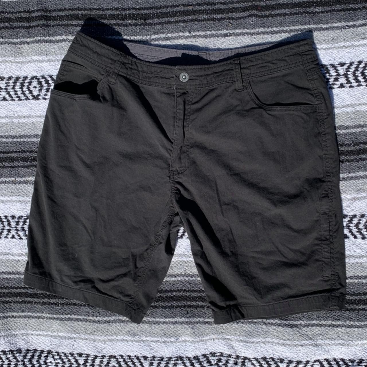 Swiss Tech black cargo shorts with functional... - Depop