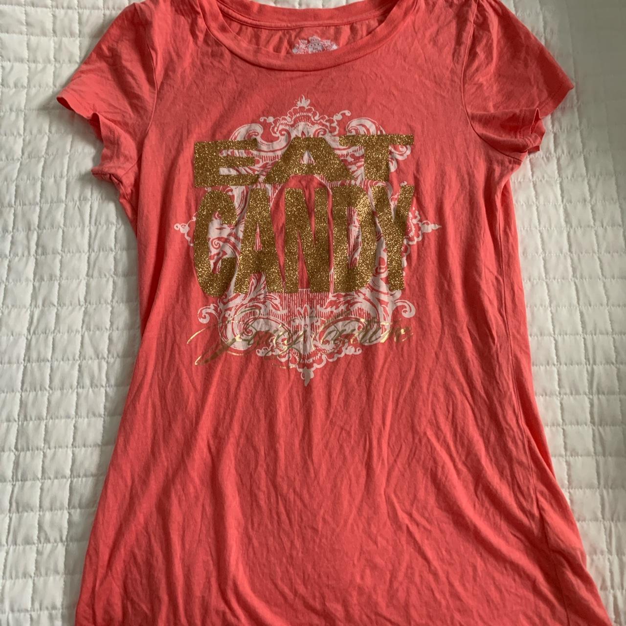 Juicy couture early 2000s y2k eat candy T-shirt size... - Depop