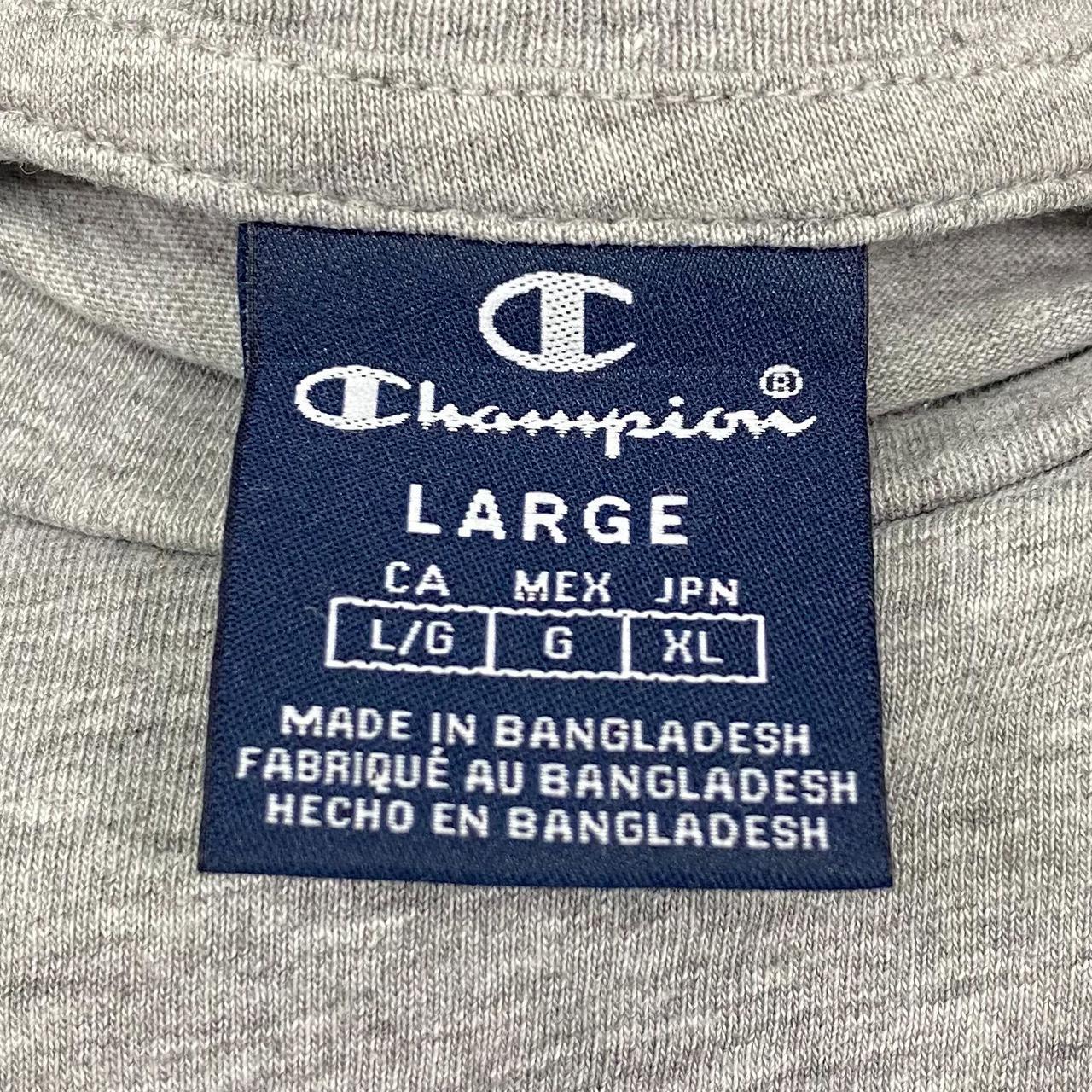 Champion Men's Grey and Red T-shirt | Depop