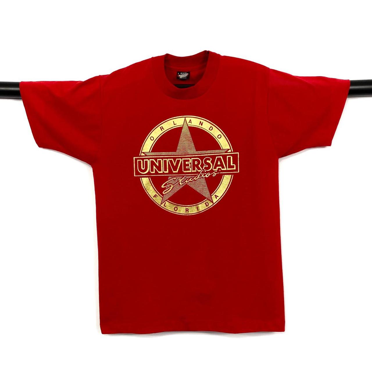 Screen Stars Men's Red and Gold T-shirt