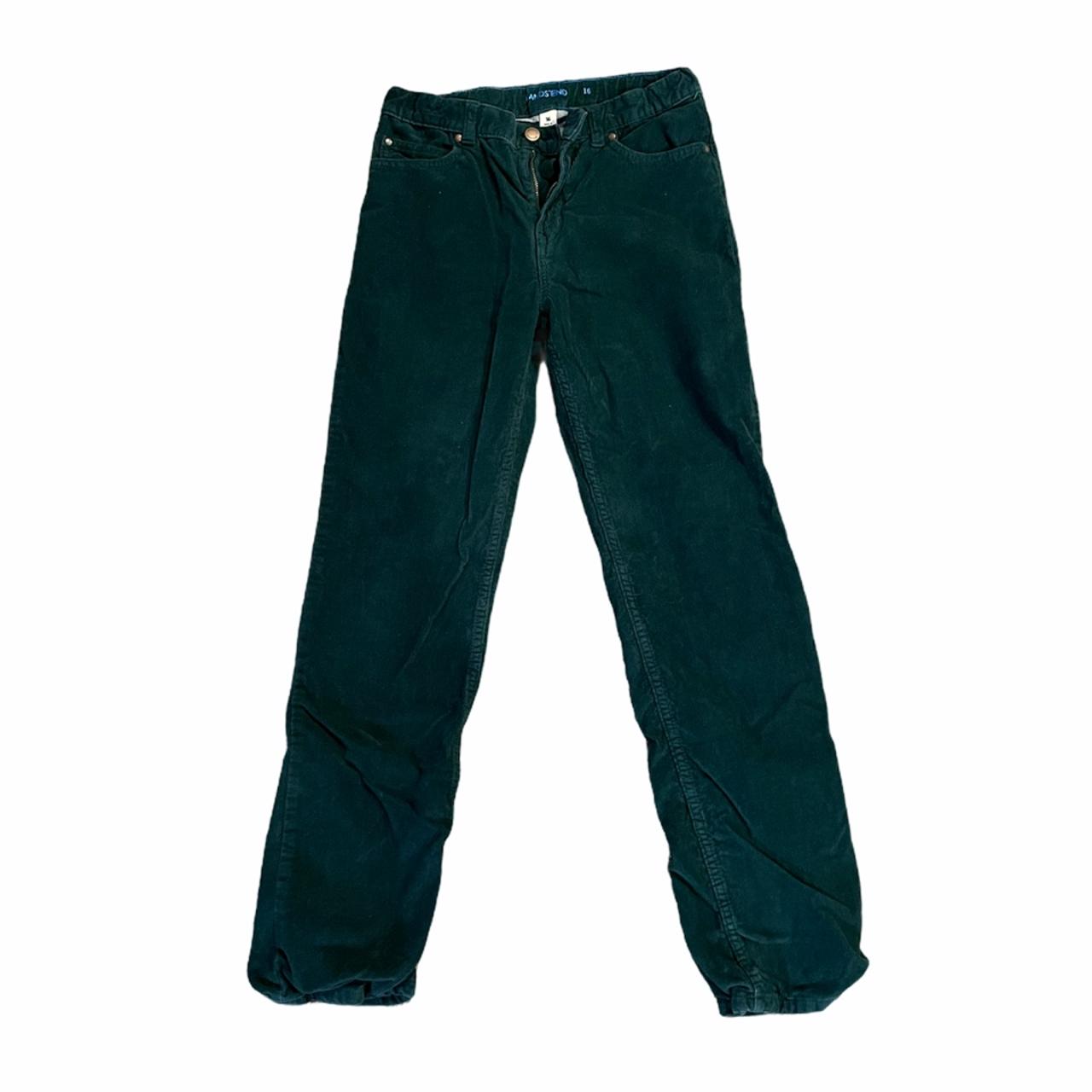 Dark green corduroy jeans size 0 #jeans... - Depop