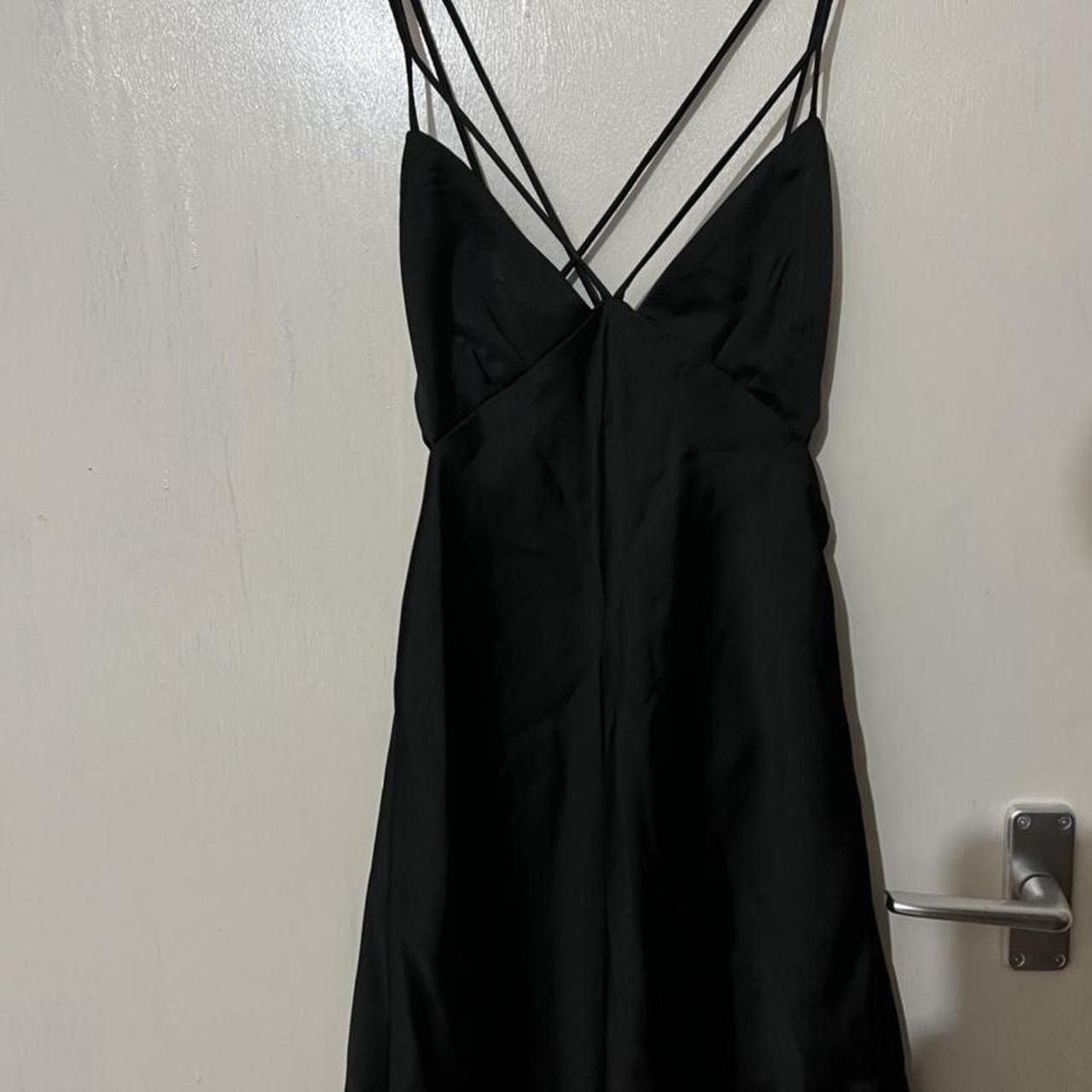 ZARA SATIN DRESS WITH CUT-OUT DETAIL BRAND NEW... - Depop