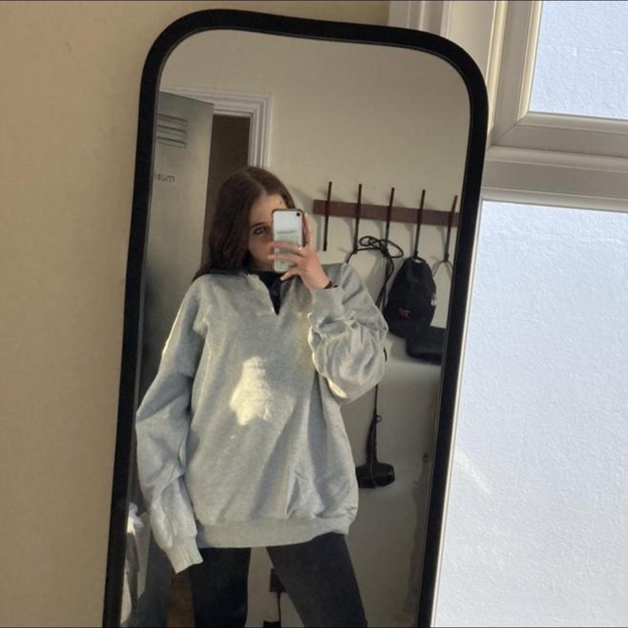 Brandy Melville archer collar sweatshirt oversized... Depop