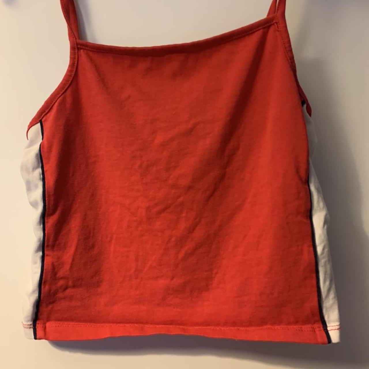 New look vest red and white UK 10 ( vest / cami )... - Depop