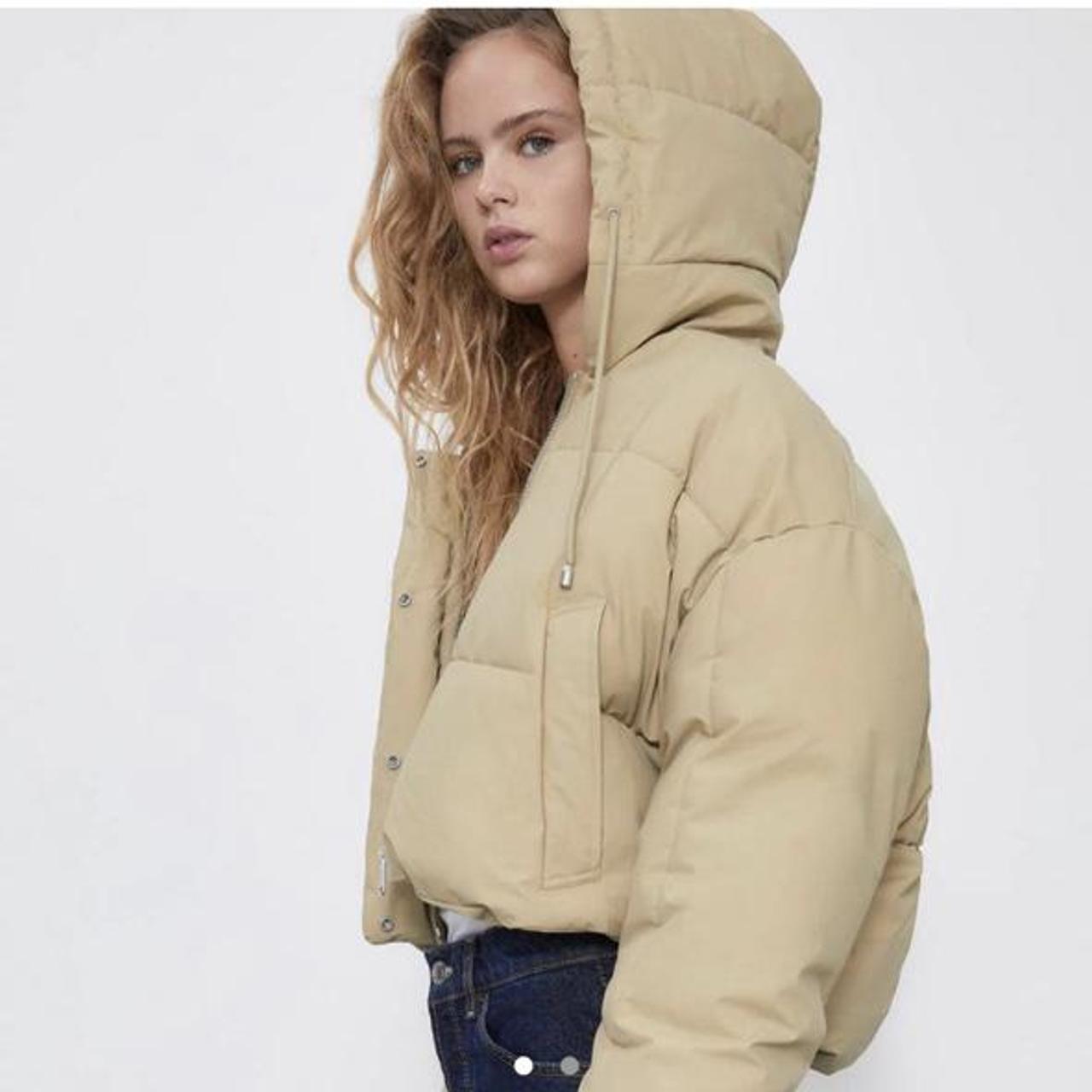 zara nude puffer jacket