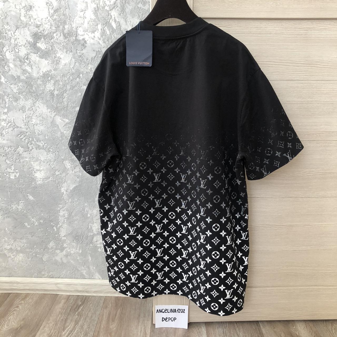 Louis Vuitton LV Monogram Gradient Black White T Shirt - M / Black