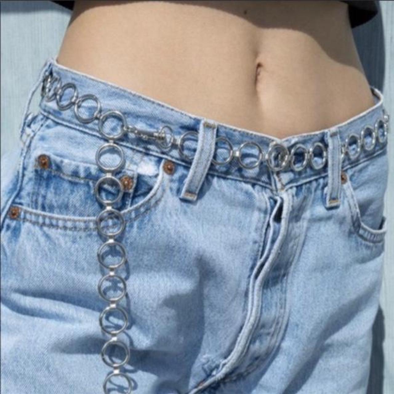Brandy Melville Women's Silver Belt (2)