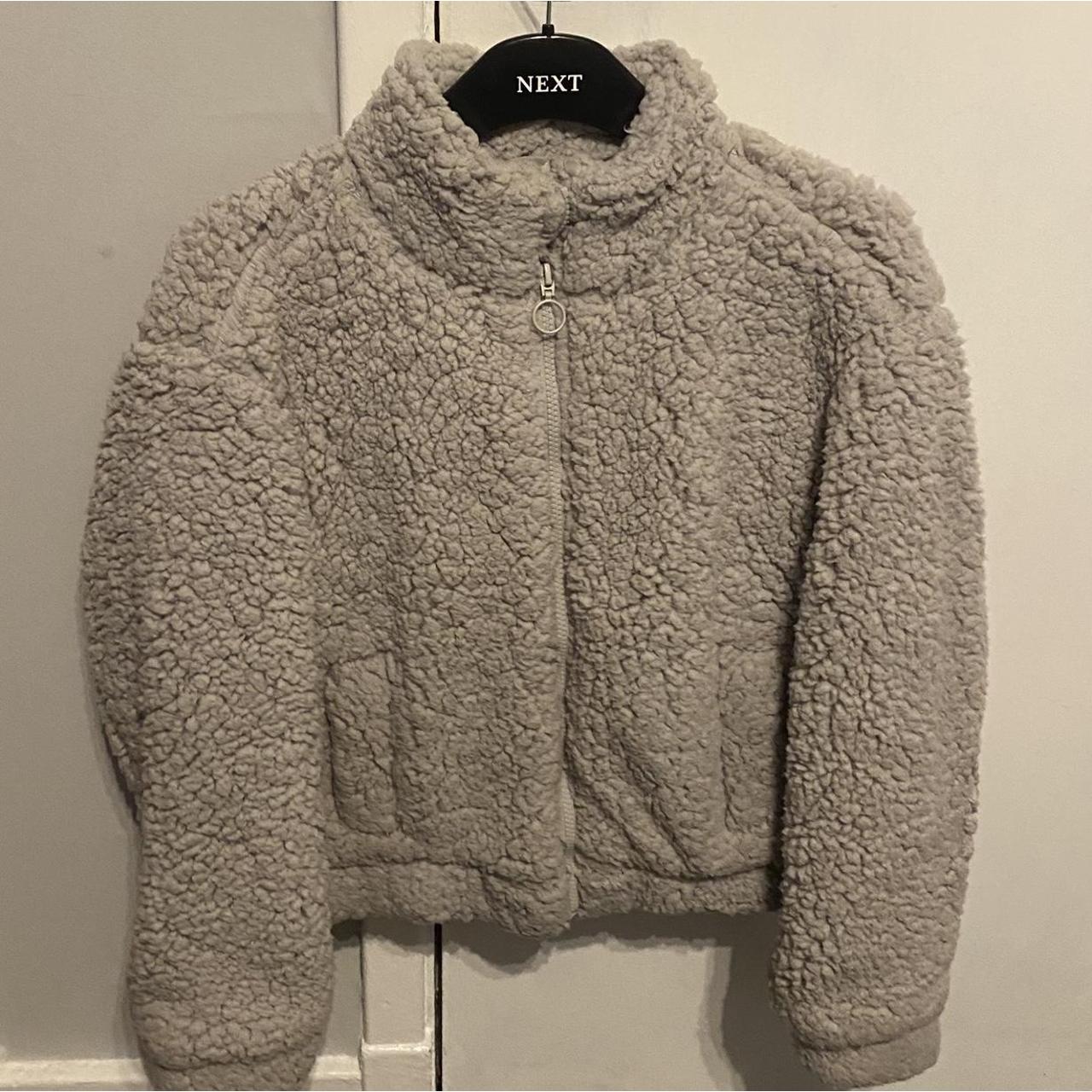 teddy bear jacket grey